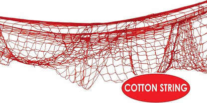 Beistle Red Decorative Fish Netting, Beach Party Supplies for Ocean, Under-The-Sea or Pirate Themed Parties, Hawaiian Luau’s, Summer Beach Parties, 4’ x 12’