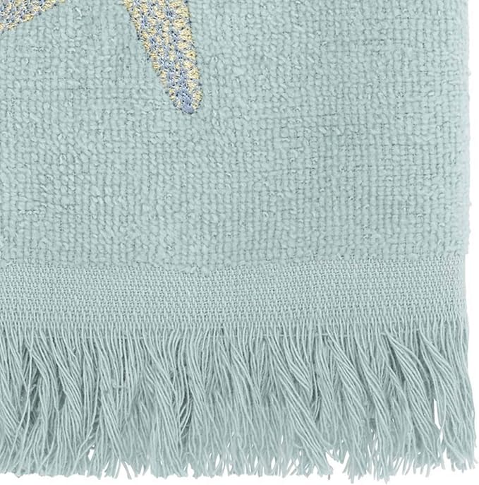 Avanti Linens - Fingertip Towel, Soft & Absorbent Cotton Towel, Coastal Inspired Bathroom Accessories (By the Sea Collection, Mineral)