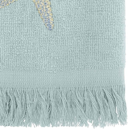 Avanti Linens - Fingertip Towel, Soft & Absorbent Cotton Towel, Coastal Inspired Bathroom Accessories (By the Sea Collection, Mineral)