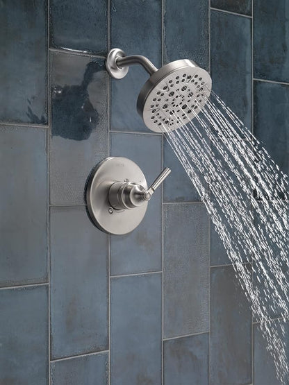 Delta Saylor 14 Series 5-Setting Shower Faucet Set, Brushed Nickel Shower Head and Handle Set, Valve Trim Kit, Stainless T14235-SS (Valve Not Included)