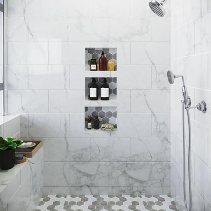 Shower Niche Insert Tile Ready in Wall Shelf Cubby Inserts 12x20 + 12x10 | Houseables Shower Niche, Recessed Bathroom Storage, Recessed Shampoo Caddy, Inset Shelves, Built in Nook, Soap Box, Prefab