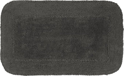 Home Weavers Radiant Collection 100% Cotton Bathroom Rugs Set, Machine Washable Rug, Extra Soft and Absorbent Bath Rug, Kitchen Mat, Bath Mat Set, Bath Floor Mat Non Slip, 21"x34" Rectangle, Gray