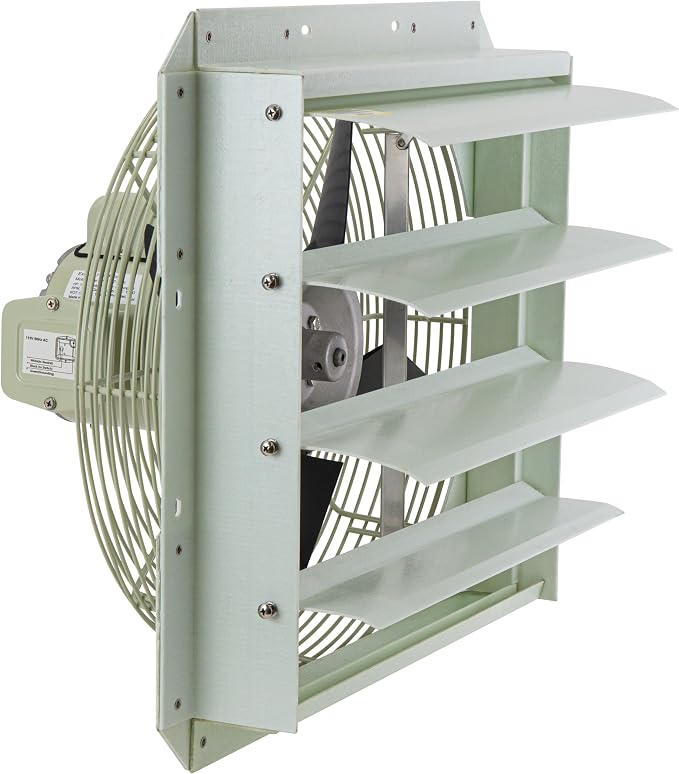 iLiving 16-Inch Corrosion Resistance Shutter Exhaust Fan, Single Speed