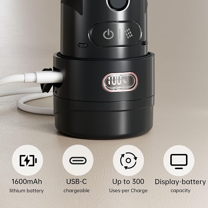 Portable Bidet for Travel,Personal Hygiene Sprayer Bottle for Women Men | Mobile Bidet Portable for Toilet,Electric Handheld High-Pressure Foldable USB-C Battery-Powered