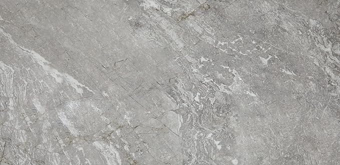 Daltile Perpetuo 12" X 24" Porcelain Marble Look Floor Tile in Polished Eternal Grey (9 pieces per carton) (17.01 sqft per carton)