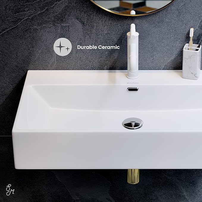 Claire 30” Rectangle Wall-Mount Bathroom Sink