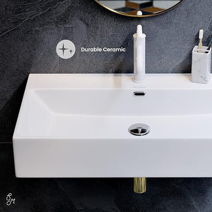 Claire 30” Rectangle Wall-Mount Bathroom Sink
