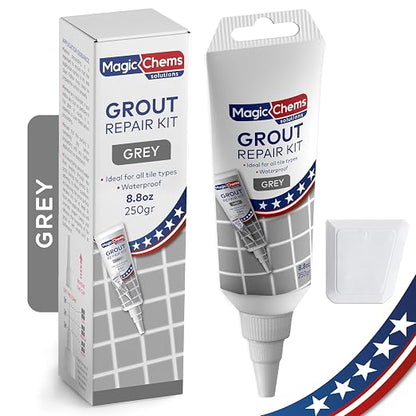 Grout Repair Kit, Grey, Fast Drying Sealer, Tile Filler, 8.8 oz | Restore & Renew