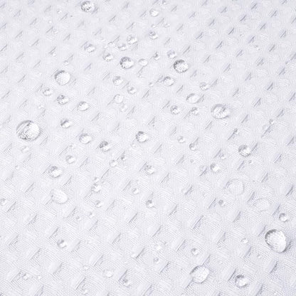 RiverDream Heavyweight Waffle No Hook Shower Curtain with Liner,White,36x74 | Dotted Waffle,Snap-in Liner,Heavy Duty,Quick Dry,Mesh Top Window,With Bottom Magnets,Hotel-Grade,Washable,Small Stall Size