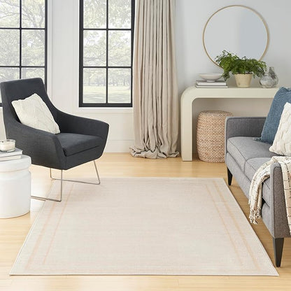 Nourison Home Nourison Essentials Ivory Gold 4' x 6' Area Rug - Easy Clean, Non Shedding, Bed Room, Living Room, Dining Room, Kitchen (4' x 6')