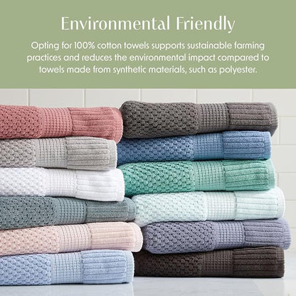 100% Cotton 6 Piece Bath Towel Set | Beige Towels | Oeko‑TEX Standard 100 | Soft & Absorbent, Quick‑Dry | Trinity Collection - Sand