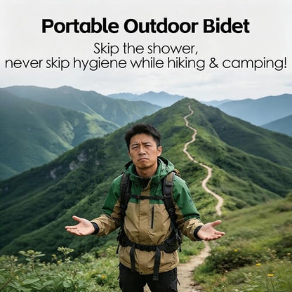 2 Pack Portable Bidet Nozzle for Toilet, Upside Down Peri Bottle, Handheld Travel Bidet Sprayer, Camping Essentials Backpacking Gear for Outdoor Hiking RV Travel