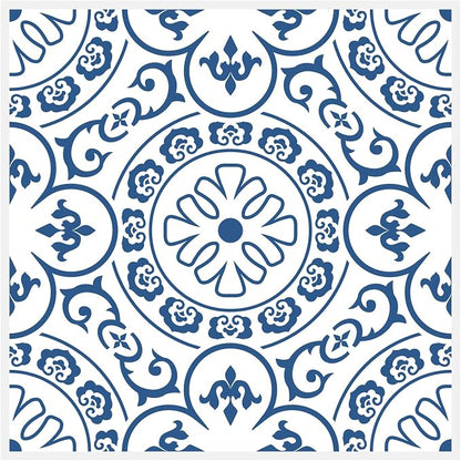 SVNOOC Peel & Stick Tile Stickers 12 PCS Self Adhesive Backsplash Decorative Wall Stickers for Kitchen Bathroom Tile Decals Waterproof & Removable 6" x 6" (Blue)