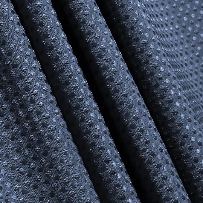 Clara Clark Navy Blue Shower Curtain - Hotel Quality Waffle Fabric Bath Curtain 72x72, Heavy Duty Waterproof Shower Curtains for Bathroom