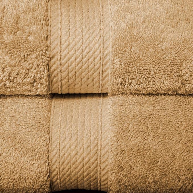 Superior Egyptian Cotton Ultra Plush & Absorbent, 10 Piece Set, Toast | Quick Dry, Soft Luxury Towel Set, Bath Essentials, Guest Bath, Spa, 2 Bath, 4 Hand, 4 Face Towels, Madeline Towels