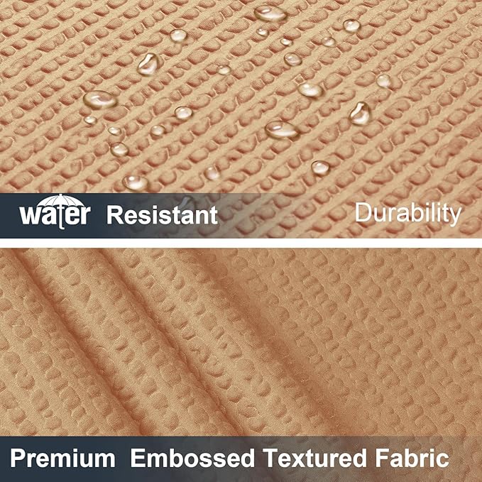 OWENIE Coral Shower Curtain for Bathroom 72x72 Inch, 3D Embossed Textured Waffle Fabric Shower Curtains, Soft Hotel Farmhouse Style, Water Repellent, Machine Washable, Coral, 72" W x 72" L