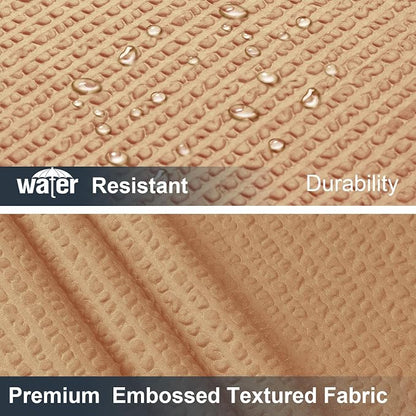 Coral Shower Curtain for Bathroom 72x72 Inch, 3D Embossed Textured Waffle Fabric Shower Curtains, Soft Hotel Farmhouse Style, Water Repellent, Machine Washable, Coral, 72" W x 72" L