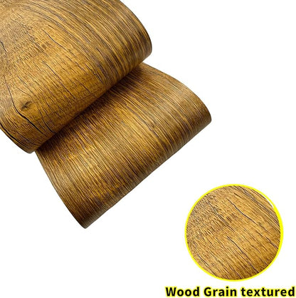 Teemall 10M Black Wood Grain Removable PVC Waterproof Border Wall Decor Removable Self Adhesive Kitchen Bathroom Tiles Sticker Wallpaper 4.2x390 (Yellow, 2" x 390")