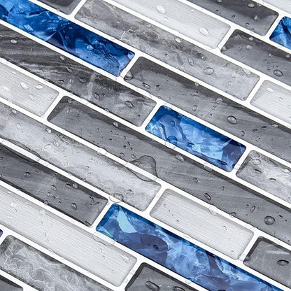 Art3d Peel and Stick Stone Wall Tile, 11.8 x 11.8 in, 10-Sheet, Blue Marble | Moisture Resistant, Strong Adhesive, Sturdy, Cleanable, Easy to Install, for Kitchen, Laundry Room, Ideal for New Home Buyers