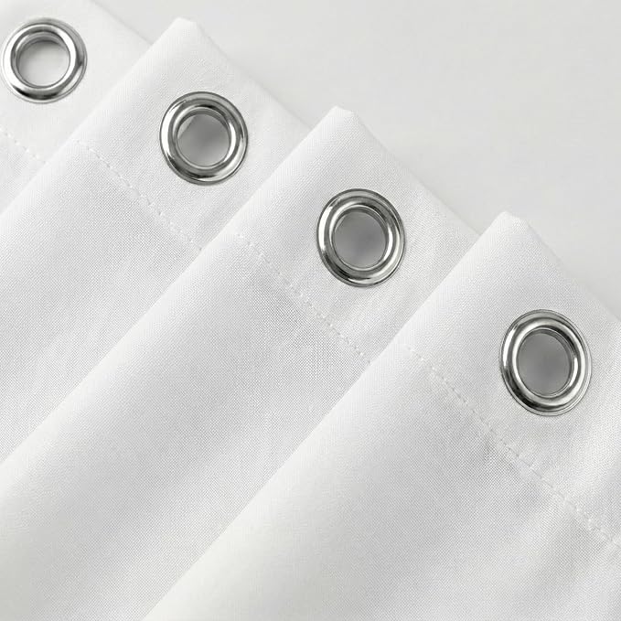 Waterproof Fabric Shower Curtain Liner, TPU Coated, PEVA-Free & Odorless, Hotel Quality, 3 Magnets, Rust-Proof Metal Grommets, Machine Washable, White, 36x72 Inch