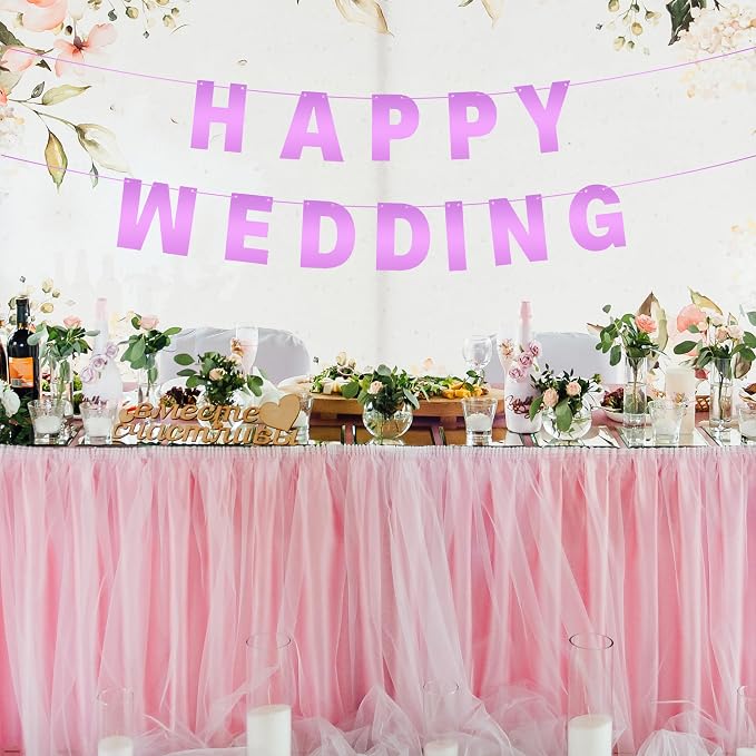 DIY Banner Kit with Letters Bright Pink Customizable Birthday Banners Graduation Banner Custom Party Hanging Banners for Graduation Wedding Party Baby Shower Decoration (Bright Pink)