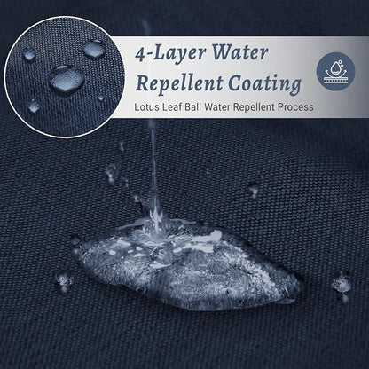 WONICY No Hook Shower Curtain with Snap-in Liner, Navy, 71 x 74 Inch | Ringless, Waterproof & Washable, Hotel Style, Mesh Top Window, Bottom Magnets, Thick, Farmhouse, for Bathroom