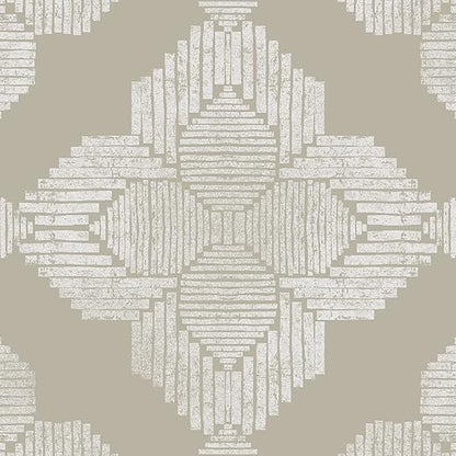 FloorPops Cream Sullivan Peel & Stick Floor Tiles,FP4279,(Pack of 6)