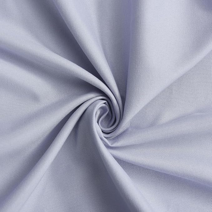 Homechoice Decor Fog Blue Ruffle Shower Curtain 72“ W x 84” H | Vintage Handcrafted Bow Tie Bath Curtain for Master Bathroom, Ruched Microfiber Bathroom Curtain with 12 Buttonholes (LQ-10)