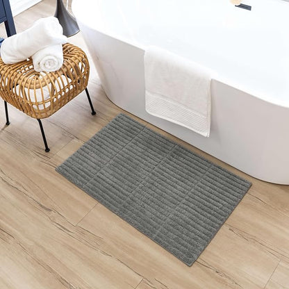 Mohawk Home Sanctuary Casual Solid Gray 1' 5" X 2' Bath Mat Perfect for Bathroom