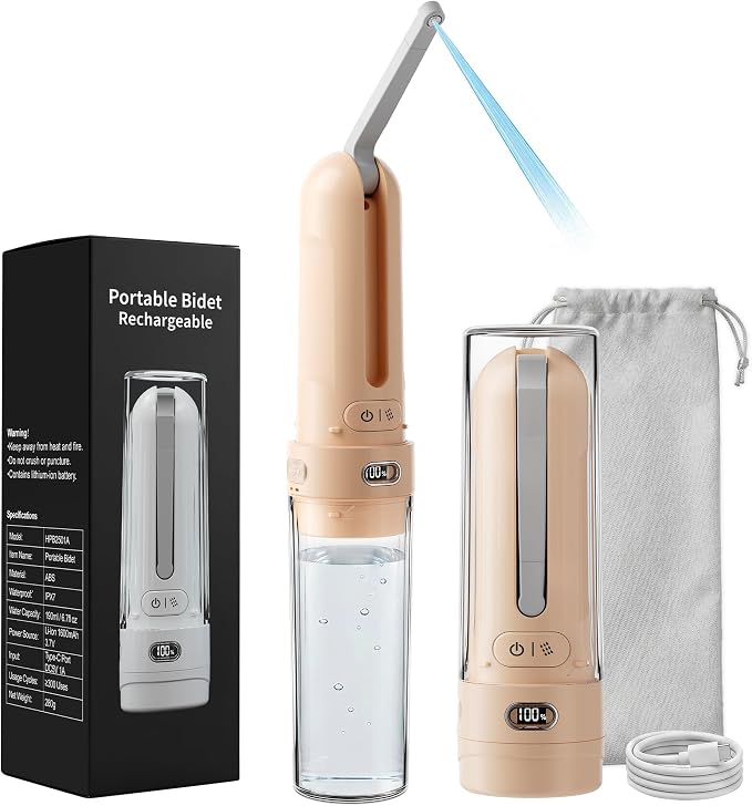 Electric Portable Bidet for Postpartum Care, Light Orange