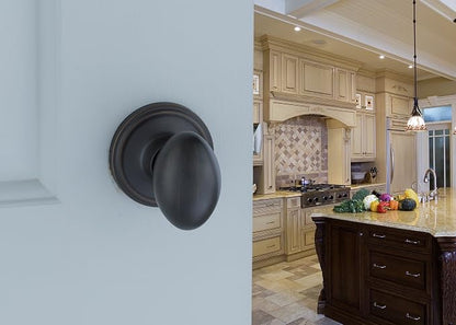 Copper Creek EK2020TB Egg Door Knob, Passage Function, 1 Pack, in Tuscan Bronze