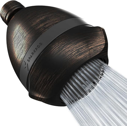 SparkPod High Pressure Shower Head, 3 Inch Fixed Showerhead, Oil-Rubbed Bronze