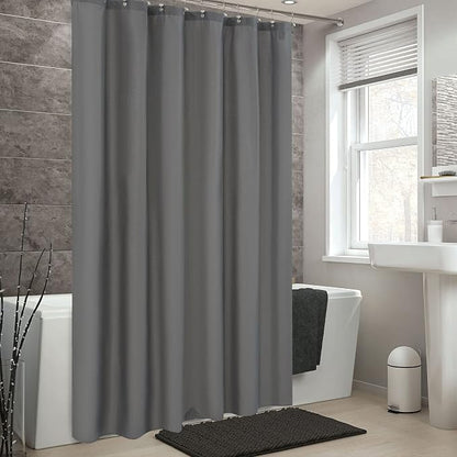 ALYVIA SPRING Stall Waterproof Shower Curtain or Liner Dark Gray, 36x72 | 2 Magnets, Soft Cloth & Hotel Quality, Machine Washable, Light-Weight, Stall Size