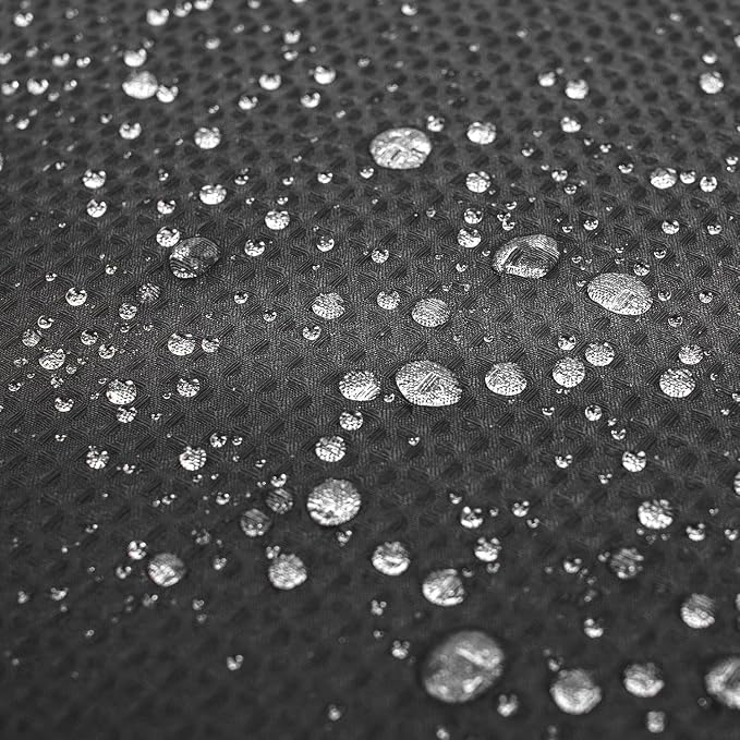 River Dream Waffle No Hook Shower Curtain with Liner,Graphite Grey,54x80 | Dotted Waffle,Snap-in Liner,Heavy Duty,Quick Dry,Mesh Top Window,With Bottom Magnets,Hotel-Grade,Washable,Stall Long Size
