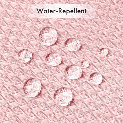 AmazerBath Waffle Shower Curtain, Stall Shower Curtain, Blush Pink Shower Curtain Fabric, Hotel Quality Bathroom Shower Curtains, Heavy Duty, 36 x 72 Inches