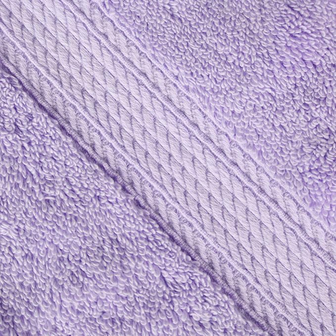 SUPERIOR Egyptian Cotton Ultra Plush & Absorbent, 3 Piece Set, Purple | Quick Dry, Soft Luxury Towel Set, Bath Essentials, Guest Bath, Spa, 1 Bath, 1 Hand, 1 Face Towels, Madeline Towels