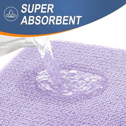 OLANLY Thick Memory Foam Bathroom Rugs 30x20, Absorbent Bath Mat, Lavender | Soft Quick Dry Bath Rugs, Non-Slip, Machine Washable Carpet for Bathroom Floor, Tub and Shower, Home Decor Accessories