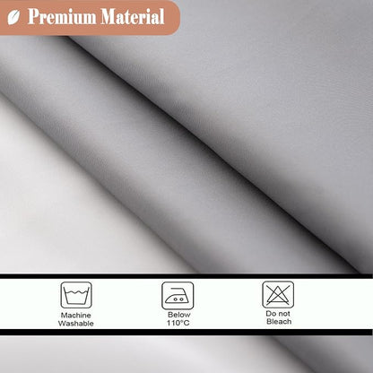 UFRIDAY Shower Curtain Grey and White, Modern Fabric Shower Curtain 48 x 72 Inch Fabric Shower Curtain for Bathroom and Bathtubs,Machine Washable, Hotel Quality