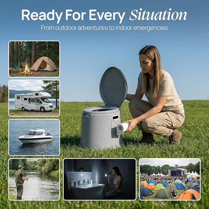 PLAYBERG Portable Travel Toilet for Camping and Hiking