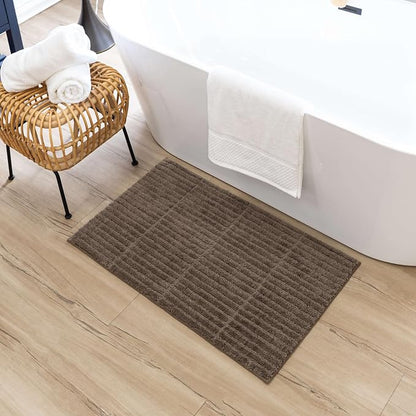 Mohawk Home Sanctuary Casual Solid Dark Brown 1' 5" X 2' Bath Mat Perfect for Bathroom