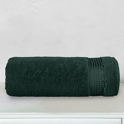 Elegant Comfort Premium Turkish Cotton 1 Piece Jumbo Bath Towel - 35 x 70 inch, Luxurious Hotel Spa Quality 100% Turkish Cotton Large Bath Towel - Highly Absorbent - Soft Bathroom Towel, Hunter Green