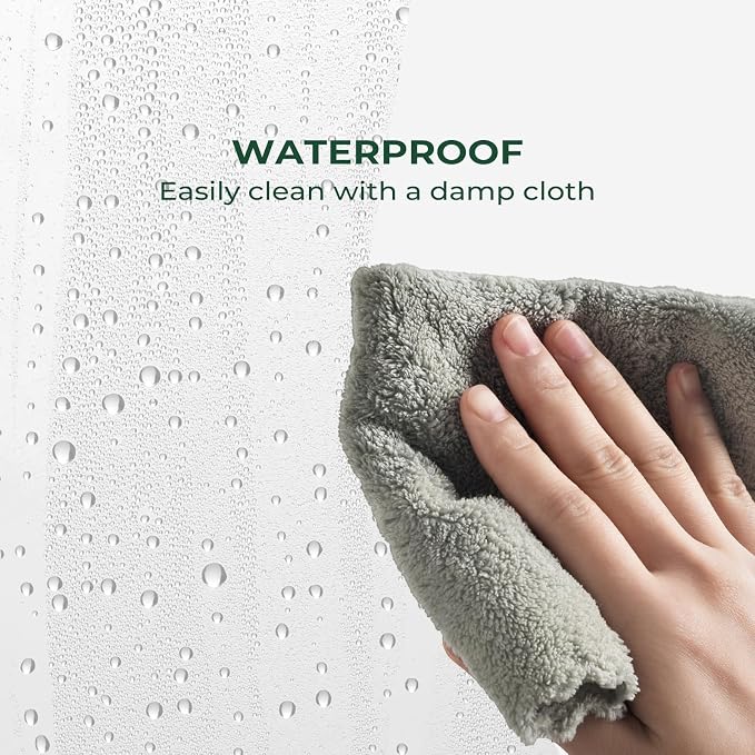 Shower Curtain Liner with Side Suction Cups, Premium PEVA Plastic Shower Liner with 3 Magnets, Waterproof Bathroom Curtain, 72 x 72, Frosted