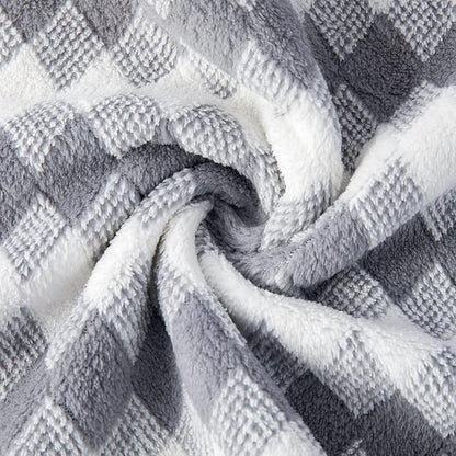 Gray Hand Towels Set 2 Pack-16“x31” Ultra Soft Microfibers Bathroom Towel Set Highly Absorbent Quick Dry Luxury Premium Towel Lightweight Cozy Durable Hand Towel Collection Hotel Spa Gym Kitchen