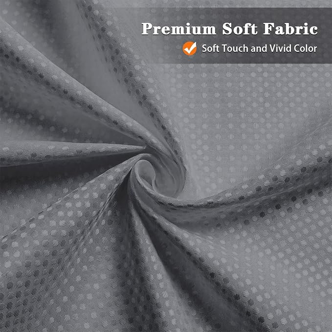 Shower Curtain Set, for Bathroom Decor 72" x 72", Grey Modern | Waffle Charcoal Solid Waffle Textured Cloth Waterproof Matching Window Shower Curtain 36 x 30 Inches