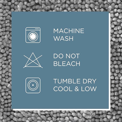TOWN & COUNTRY BASICS Spa Step Noodle Solid Bathroom Toilet Lid Cover, Plush, Soft, and Absorbent, Machine Washable, Light Grey, 18.5"x19.6"