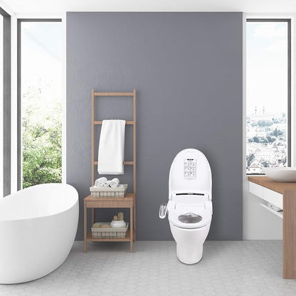 Lotus Bidet ATS-909 Round with Enema Wash (Purestream) for constipation relief, Heated Seat, Multi Modes Wash, Air Dryer, Deodorizer, Easy DIY Installation, Made in Korea