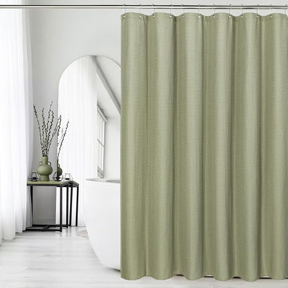 230GSM Sage Green Shower Curtain, 72 X 72 | 230GSM Fabric Shower Curtain for Bathroom - Soft Cloth & Hotel Spa Luxury, Water Repellent, Machine Washable