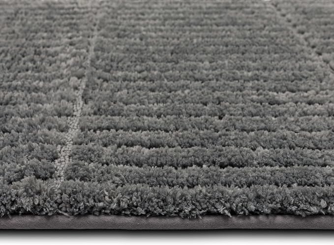 Mohawk Home Sanctuary Casual Solid Gray 1' 5" X 2' Bath Mat Perfect for Bathroom