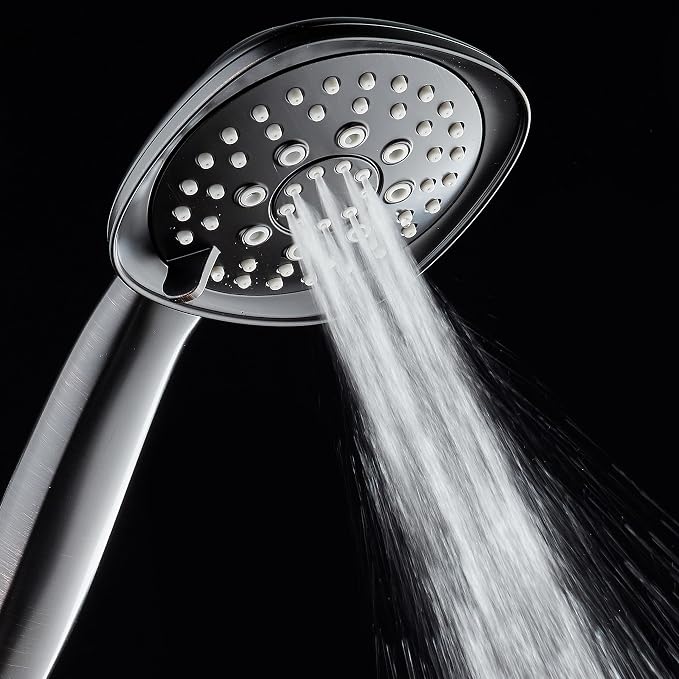 AquaDance, Oil-Rubbed Bronze Luxury Square 6-setting High-Pressure Hand Extra-Long 72" Stainless Steel Hose, Bracket, Solid Brass Fittings, Finish. Premium Handheld Shower Head from Top American