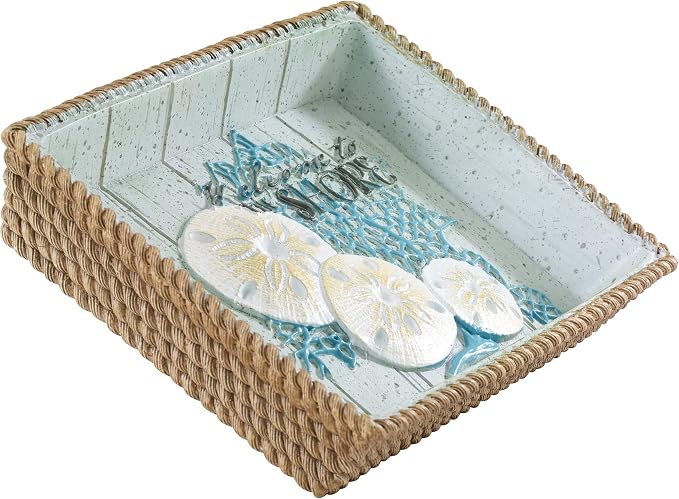 Avanti Linens - Soap Dish, Guest Bathroom Essentials, Coastal Home Decor (Beachcomber Collection)